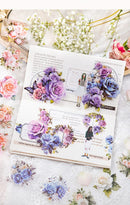 Poppy Crafts Flower Sticker Roll - Purple Roses