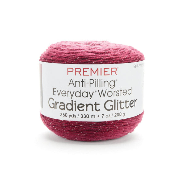 Premier Everyday Worsted Gradient Glitter Yarn - Sangria Tones