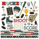 Simple Stories Cardstock Stickers 12"X12" Hockey