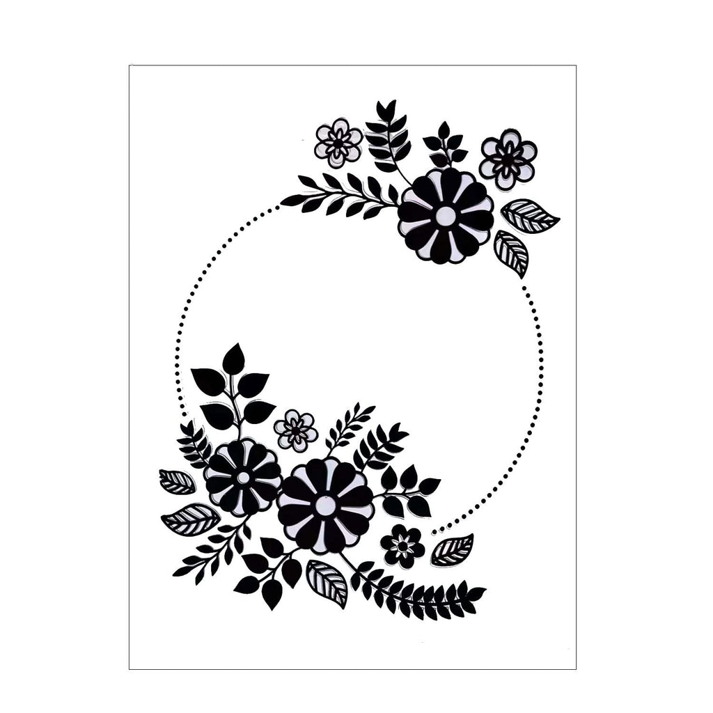 Poppy Crafts Embossing Folder #228 - 4"x6" - Pretty Floral Frame ...