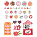 Simple Stories Heartstrings Decorative Brads 27 Brads, 5 Chipboard*