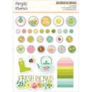 Simple Stories Tea Garden - Decorative Brads 27 Brads, 5 Chipboard