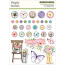 Simple Vintage Flower Shoppe - Decorative Brads 27 Brads, 5 Chipboard