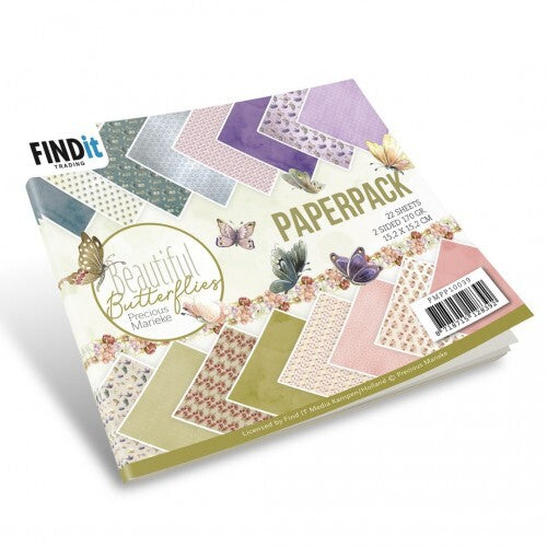 Find It Trading Precious Marieke Paper Pack 6"X6" 23/Pkg Beautiful Butterflies*