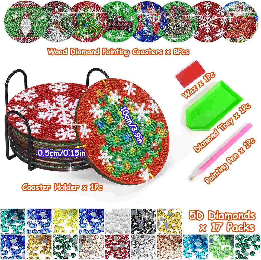 Poppy Crafts Diamond Coaster Kit - Festive Fun – CraftOnline