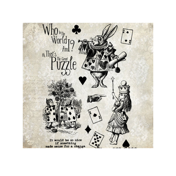 Poppy Craft Clear Stamps #312 Alice's Adventures in Wonderland - 6" x 8"