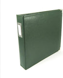 Universal Crafts Classic Leather 12"x12" Three Ring Album - Forest Green