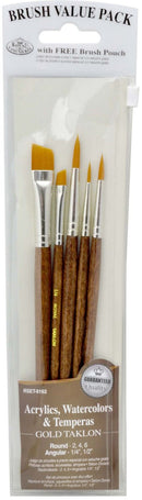 Royal & Langnickel – Gold Taklon Value Pack Brush Set