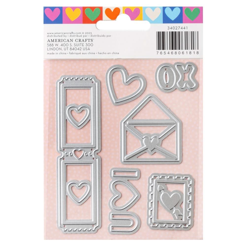 American Crafts Cutie Pie Metal Die Set 3"x 4" 6/Pkg*