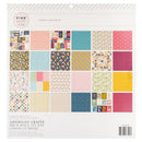 Pink Paislee Double-Sided Paper Pad w/Gold Foil 12"x 12" 24/Pkg - Joyful Notes*