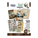 Product packaging for the 3 Quarter Designs Wand Academy Gimme More Pack, featuring a collage of vintage-style illustrated cards, envelopes, sticker sheets, and paper sheets on a white background with rustic wood borders at the top and bottom.