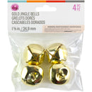 CousinDIY Jingle Bells 1.375" 4/Pkg Gold