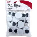 CousinDIY Paste-On Wiggle Eyes 25mm 34/Pkg Black
