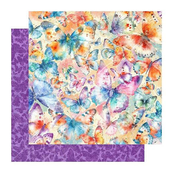 Graphic 45 Flight Of Fancy Double-Sided Cardstock 12"x 12" - Butterfly Wishes