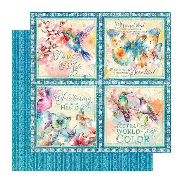 Graphic 45 Flight Of Fancy Double-Sided Cardstock 12"x 12" - Dart And Dazzle