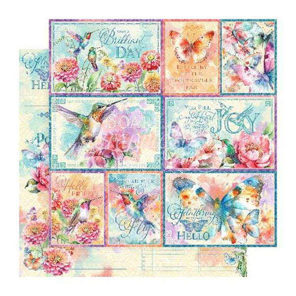 Graphic 45 Flight Of Fancy Double-Sided Cardstock 12"x 12" - Let Your Spirit Soar