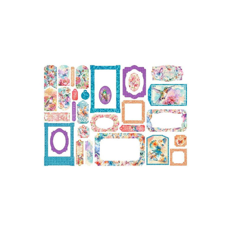 Graphic 45 Die-Cut Assortment - Flight Of Fancy Tags & Frames