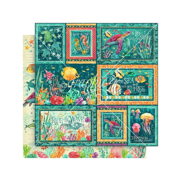 Graphic 45 Collection Pack 12"x 12" - Seas The Day