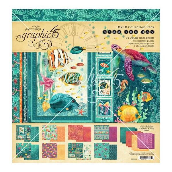 Graphic 45 Collection Pack 12"x 12" - Seas The Day
