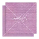 Graphic 45 Fairy Boutique Double-Sided Cardstock 12"x 12" - Lilac Lavender Pattern & Solid