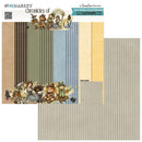 A scrapbook paper collection pack titled '49 Market Chronicles of Oz' by Cherry Lane Collection, showing multiple patterned paper sheets with stripes and vintage illustrations of animals and characters.
