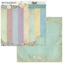 A scrapbook paper collection pack preview showing multiple pastel paper colors and a textured mint sheet, with branding text for 49th Market and Aishie Collection.