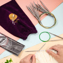 Poppy Crafts Stainless Steel Circular Knitting Needle Set