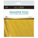 Deco Foil Transfer Sheets 6"X6" 12/Pkg Gold Sparkle