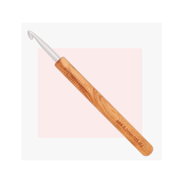 addiNature Olive Wood Crochet Hook 15cm/6.0mm