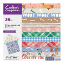 Crafter's Companion Pets Rule Printed Paper Pad 6"X6" It's A Dog's Life*