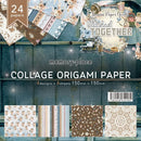 Memory Place Collage Origami Paper 6"X6" 24/Pkg Stitched Together*