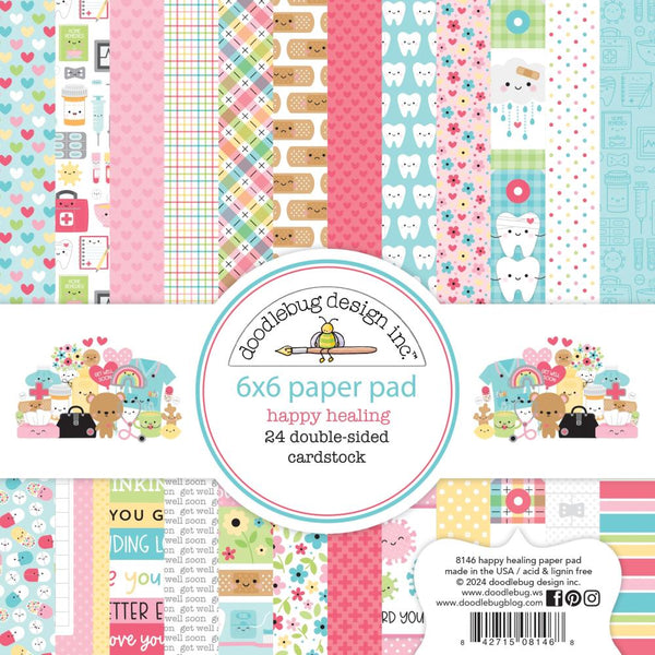 Doodlebug Double-Sided Paper Pad 6"X6" Happy Healing - 8146