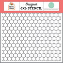 Carta Bella Stencil 6"X6" Sweet As Honeycomb, Fruit Stand*