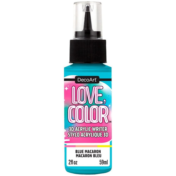 DecoArt Love Colour 3D Acrylic Writers 2oz - Blue Macaron