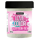 DecoArt Love Colour Glitter-Tex 4oz White