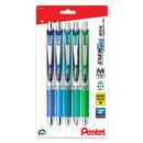 Pentel EnerGel RTX Retractable Liquid Gel Pens 0.7mm 5/Pkg - Left Brain Expressions*