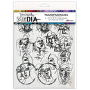 Dina Wakley MEdia Transparencies 8.5"X10.75" 6/Pkg Tinies Set 1*
