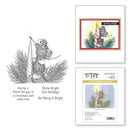 Spellbinders House Mouse Cling Rubber Stamp Holiday Glow*