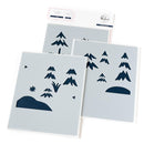Pinkfresh Studio Stencils 4.25"X5.5" 3/Pkg Trees*