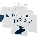 Pinkfresh Studio Stencils 4.25"X5.5" 6/Pkg Mountains*