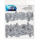 Simon Hurley create. Cling Mount Stamp 6"X6" Rose Borders*