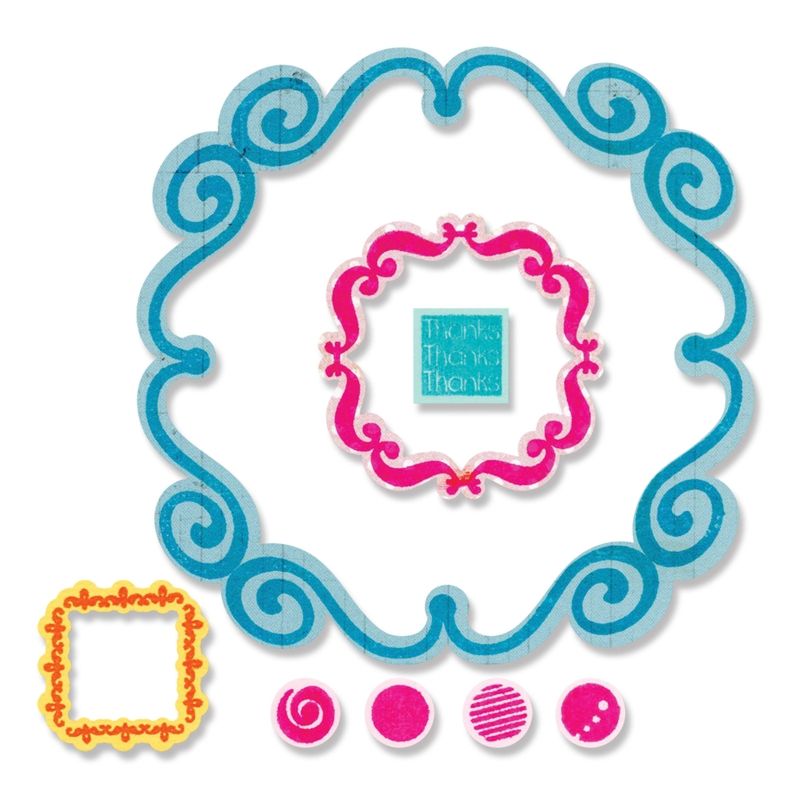 Sizzix Framelits Dies 9 Pack With Stamps Circles & Tags*
