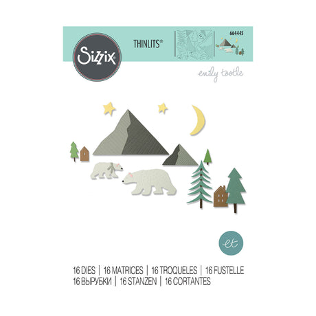 Sizzix Thinlits Dies By Emily Tootle 16/Pkg - Arctic Bear  LIMIT 1 PER ORDER