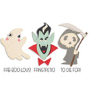 Sizzix Thinlits Die & Stamp Set By Pete Hughes 3/Pkg - Spooky Friends*