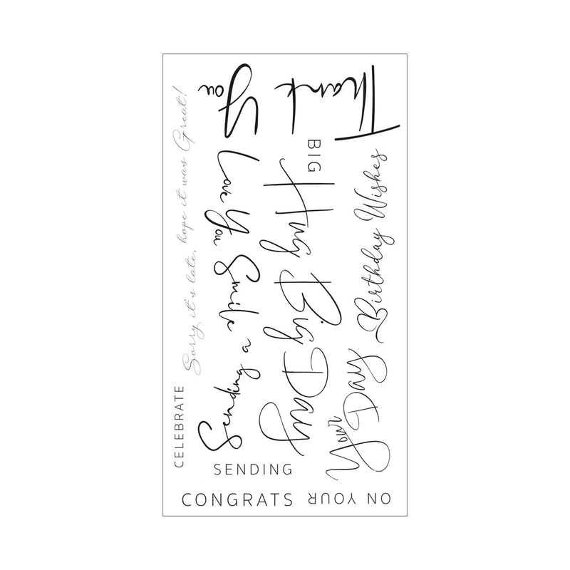 Sizzix Clear Stamp Set By Lisa Jones - Daily Sentiments