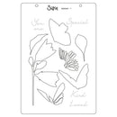 Sizzix A5 Cosmopolitan Clear Stamp Set With Stencil By Stacey Park - Farfalllina