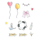 Sizzix Clear Stamps Set 13/Pkg w/ 11/Pkg Framelits Die Set by 49 & Market - Sweet Drop