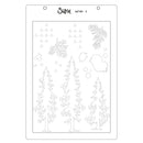 Sizzix Clear Stamps Set 13/Pkg w/ 2/Pkg Stencils Set by 49 & Market - Outdoor Essentials