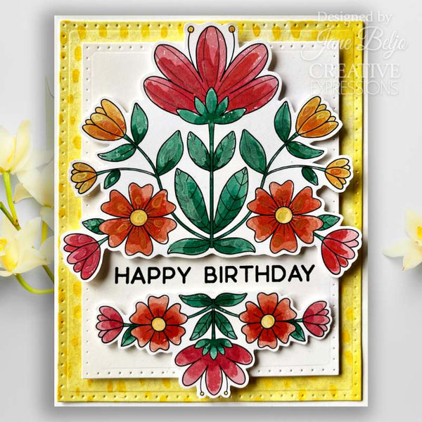 Creative Expressions Jane's Doodles Clear Stamp 4"x 6" - Floral*