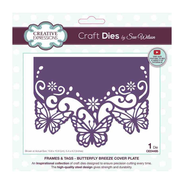 Creative Expressions Cover Plate Craft Die By Sue Wilson - Frames & Tags - Butterfly Breeze